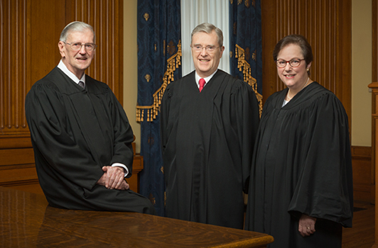 Three of the judges currently serving in the courthouse: Edward Leavy, Diarmuid F. O’Scannlain, and Susan P. Graber